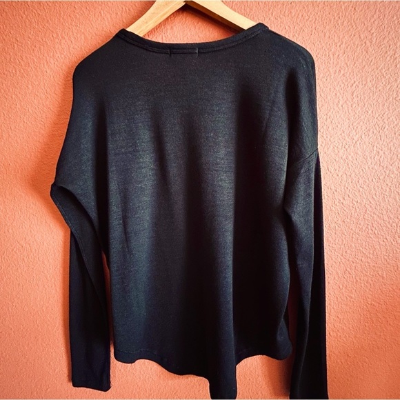 rag & bone Women’s Hudson Black Heather Long-Sleeve Pullover Size S - Picture 7 of 11